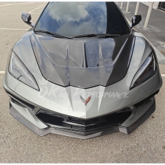 5VM Style Carbon Fiber Front Lip For Chevrolet Corvette C8 Stingray Z51 2020-2026