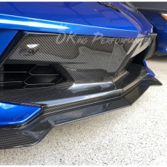 Dry Carbon Fiber Front Bumper Center Trim For Chevrolet Corvette C8 Stingray Z51 2020-2026