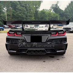 ZR1 Style Dry Carbon Fiber Rear Spoiler Wing For Chevrolet Corvette C8 Z06 Z07 2020-2026