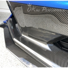 Dry Carbon Fiber Front Bumper Center Trim For Chevrolet Corvette C8 Stingray Z51 2020-2026