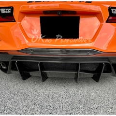 ADRO Style Dry Carbon Fiber Rear Diffuser For Chevrolet Corvette C8 Stingray Z51 2020-2026