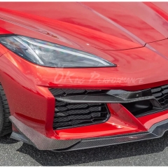 Z07 Style Carbon Fiber Front Lip with Canards For Chevrolet Corvette C8 Z06 Z07 & E-Ray 2020-2026
