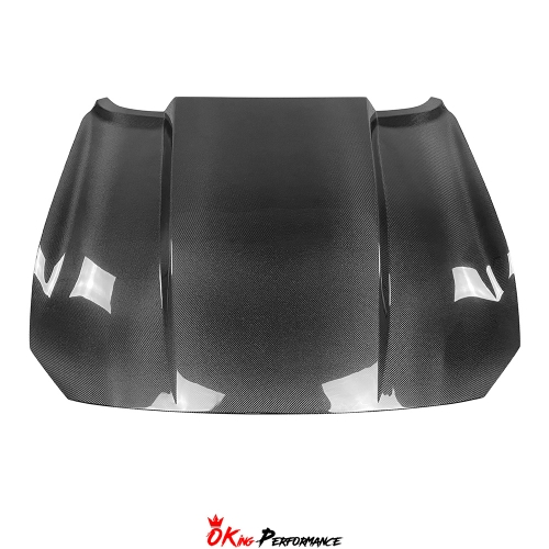 Supercharged Style Carbon Fiber Cowl Hood For Ford Mustang Gen6 S550.2 2018-2023