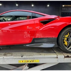 OEM Style Dry Carbon Fiber Side Skirts For Ferrari F8 2020-2022