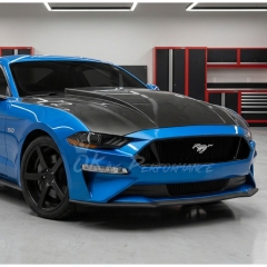 Supercharged Style Carbon Fiber Cowl Hood For Ford Mustang Gen6 S550.2 2018-2023