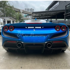 OEM Style Dry Carbon Fiber Rear Diffuser For Ferrari F8 Tributo Spider 2019-2022