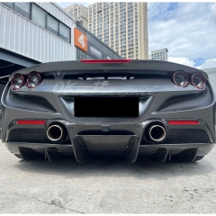 OEM Style Dry Carbon Fiber Rear Diffuser For Ferrari F8 Tributo Spider 2019-2022