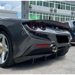 OEM Style Dry Carbon Fiber Rear Diffuser For Ferrari F8 Tributo Spider 2019-2022