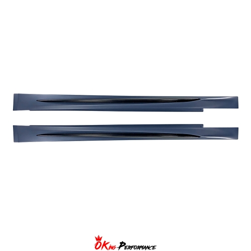 Quadrifoglio Style PP Side Skirts X Dry Carbon Fiber Side Blades For Alfa Romeo Giulia 2016-2023