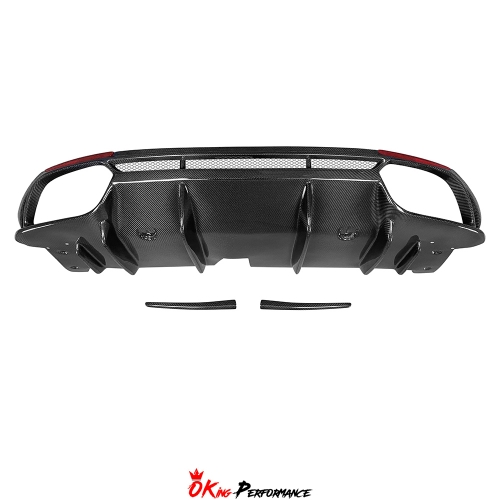 Quadrifoglio Style Carbon Fiber Rear Diffuser For Alfa Romeo Giulia Base Ti 2016-2023