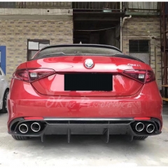 Quadrifoglio Style Carbon Fiber Rear Diffuser For Alfa Romeo Giulia Base Ti 2016-2023