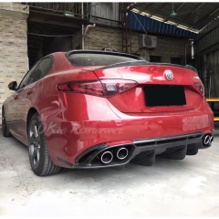 Quadrifoglio Style Carbon Fiber Rear Diffuser For Alfa Romeo Giulia Base Ti 2016-2023