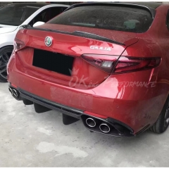 Quadrifoglio Style Carbon Fiber Rear Diffuser For Alfa Romeo Giulia Base Ti 2016-2023