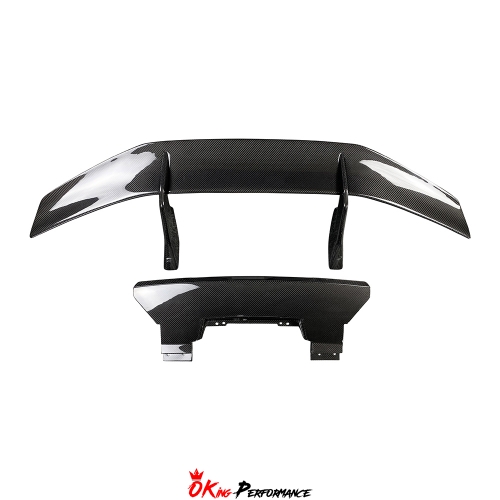 Performante Style Dry Carbon Fiber Rear Spoiler Wing With Trunk Lid For Lamborghini Huracan LP610 & LP580 & EVO & Tecnica 2014-2025