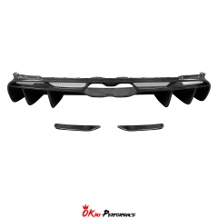 GTAM Style Carbon Fiber Rear Diffuser For Alfa Romeo Giulia QV Quadrifoglio 2016-2023