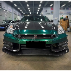 Top Secret 2024 Style Dry Carbon Fiber Front Bumper For Nissan R35 GTR 2008-2026