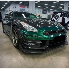 Top Secret 2024 Style Dry Carbon Fiber Front Bumper For Nissan R35 GTR 2008-2026