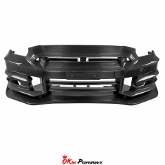 Top Secret 2024 Style Dry Carbon Fiber Front Bumper For Nissan R35 GTR 2008-2026