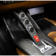 Dry Carbon Fiber Interiors Kits Center Console Base Panel Replacement For Ferrari 812 Superfast GTS 2017-2023