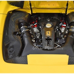Dry Carbon Fiber Engine Bay Panels Set Replacement For Ferrari F8 Spider 2019-2022