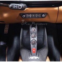 Dry Carbon Fiber Interiors Kits Center Console Base Panel Replacement For Ferrari 812 Superfast GTS 2017-2023
