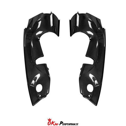 Dry Carbon Fiber Engine Bay Panels Set Replacement For Ferrari F8 Spider 2019-2022