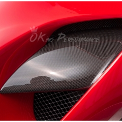 Dry Carbon Fiber Side Air Vent Covers For Ferrarir 488 GTB Spider 2015-2019