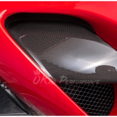 Dry Carbon Fiber Side Air Vent Covers For Ferrarir 488 GTB Spider 2015-2019