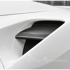 Dry Carbon Fiber Side Air Vent Covers For Ferrarir 488 GTB Spider 2015-2019