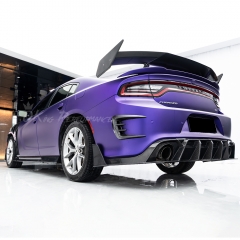 CMST Style Carbon Fiber Rear Bumper Canards For Dodge Charger 2015-2023