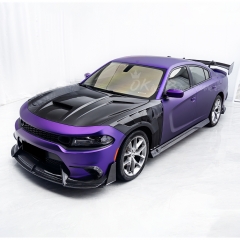 CMST Style Carbon Fiber Rear Bumper Canards For Dodge Charger 2015-2023