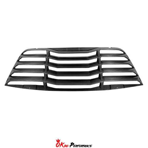 Carbon Fiber Rear Window Louver Cover For Dodge Challenger 2008-2023