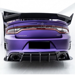 CMST Style Carbon Fiber Rear Bumper Canards For Dodge Charger 2015-2023