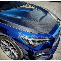 GTS Style Carbon Fiber Hood With Carbon Fiber Vent For Infiniti Q50 2013-2024