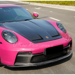 GT3 Style Front Bumper For Porsche 911 Carrera & S & Turbo S 992 992.1 992.2 2019-2028 Partial Visible Dry Carbon Fiber Version