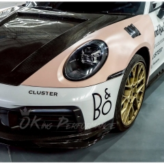 TopCar Style Fenders For Porsche 911 Carrera & S & Turbo S 992 992.1 992.2 2019-2028 Partial Visible Dry Carbon Fiber Version