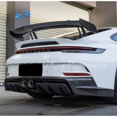 GT3 Style Rear Bumper Assemble For Porsche 911 Carrera & S 992 992.1 2019-2023 Partial Visible Dry Carbon Fiber Version