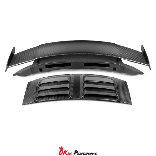 TopCar Style Dry Carbon Fiber Rear Spoiler Wing & Base Lid & Engine Cover For Porsche 911 Carrera & S 992 992.1 992.2 2019-2028