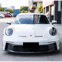 GT3 Style Front Bumper For Porsche 911 Carrera & S & Turbo S 992 992.1 992.2 2019-2028 Partial Visible Dry Carbon Fiber Version