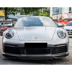TechArt Style Dry Carbon Fiber Front Lip For Porsche 911 992 Carrera S 2019-2023
