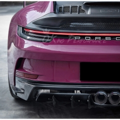 GT3 Style Rear Bumper Assemble For Porsche 911 Carrera & S 992 992.1 2019-2023 Partial Visible Dry Carbon Fiber Version