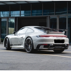 Sport Design Style Dry Carbon Fiber Rear Spoiler Wing With Primered Base Lid For Porsche 911 Carrera & S 992 992.1 992.2 2019-2028