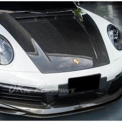 TopCar Style Dry Carbon Fiber Hood Bonnet For Porsche 911 Carrera & S & Turbo S 992 992.1 992.2 2019-2028