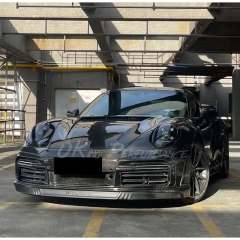TopCar Stinger Style Dry Carbon Fiber Front Bumper For Porsche 911 Carrera & S & Turbo S 992 992.1 992.2 2019-2028