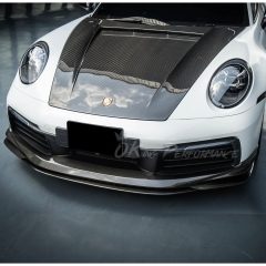 Z007 Style Dry Carbon Fiber Front Lip For Porsche 911 Carrera 992 992.1 2019-2023
