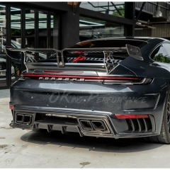 TopCar Style Rear Bumper For Porsche 911 Carrera & S 992 992.1 2019-2023 Partial Visible Dry Carbon Fiber Version