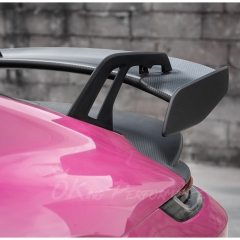 GT3 Style Full Dry Carbon Fiber Rear Spoiler & Engine Cover & Base Lid Set For Porsche 911 Carrera & S 992 992.1 992.2 2019-2028