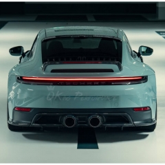 TechArt HighKick Style Rear Spoiler Lid For Porsche 911 Carrera & S 992 992.1 992.2 2019-2028 Partial Visible Dry Carbon Fiber Version