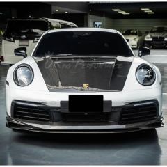 Z007 Style Dry Carbon Fiber Front Lip For Porsche 911 Carrera 992 992.1 2019-2023