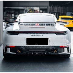 Techart Style Dry Carbon Fiber Rear Diffuser For Porsche 911 Carrera & S 992 992.1 2019-2023